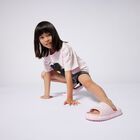 Girls Pink & White Logo Sliders, 1, hi-res