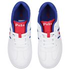 Boys White Logo Trainers, 1, hi-res