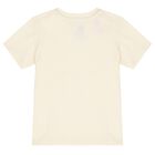 Younger Girls Beige & Pink Logo Shorts Set, 1, hi-res