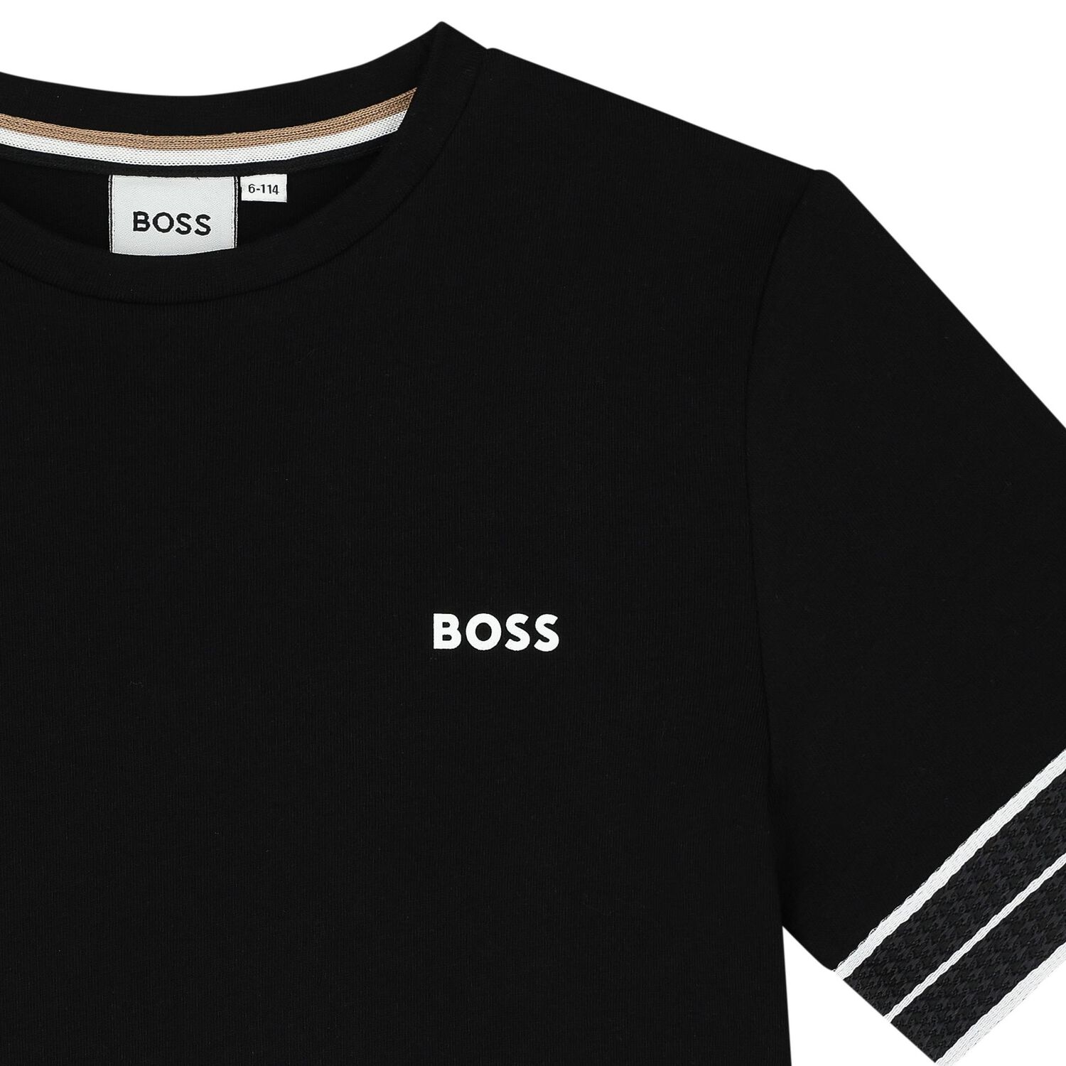 Boys Black Logo T-Shirt, 1, hi-res