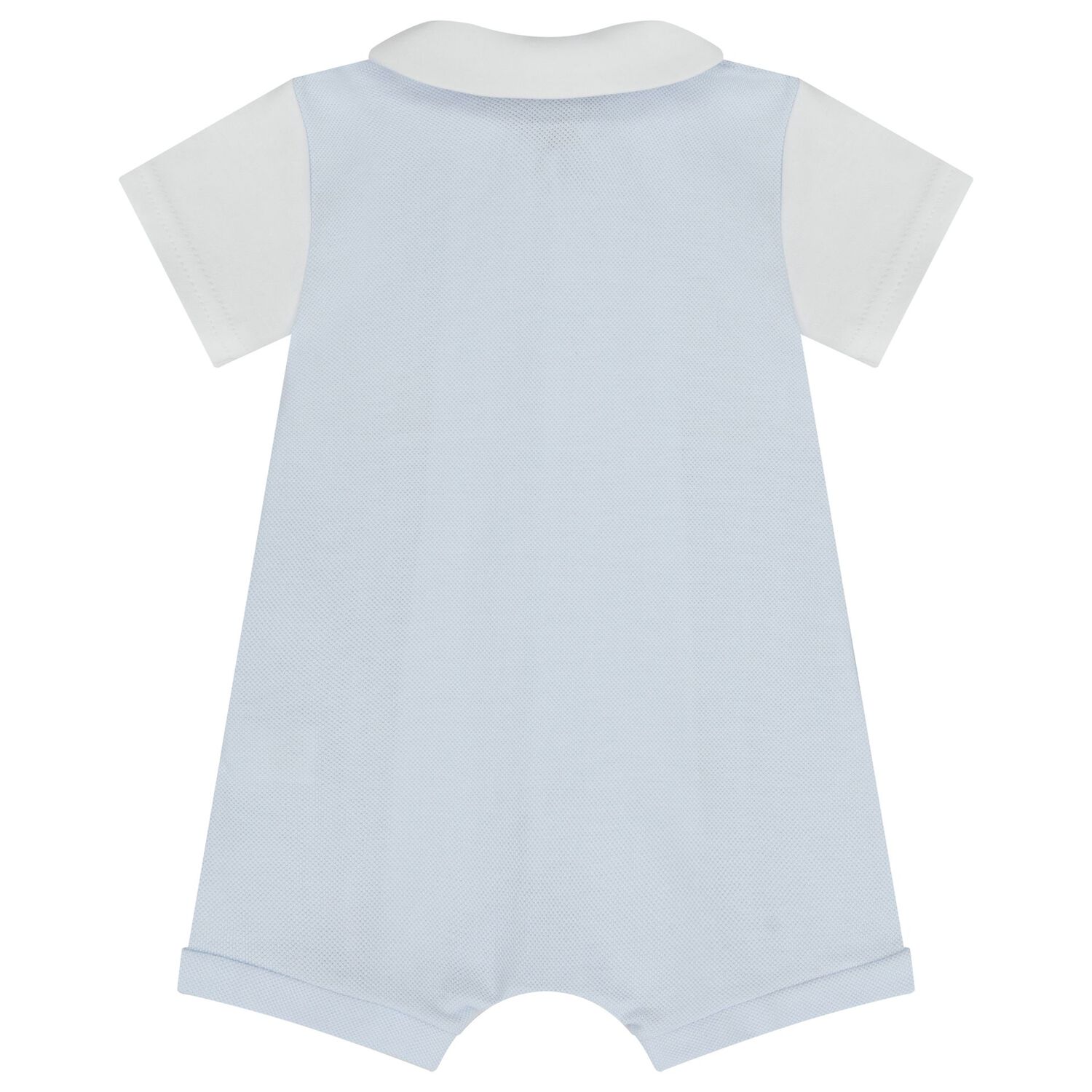Baby Boys White & Blue Crown Romper, 1, hi-res