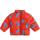 Younger Boys Red Smiley Puffer Jacket, 1, hi-res
