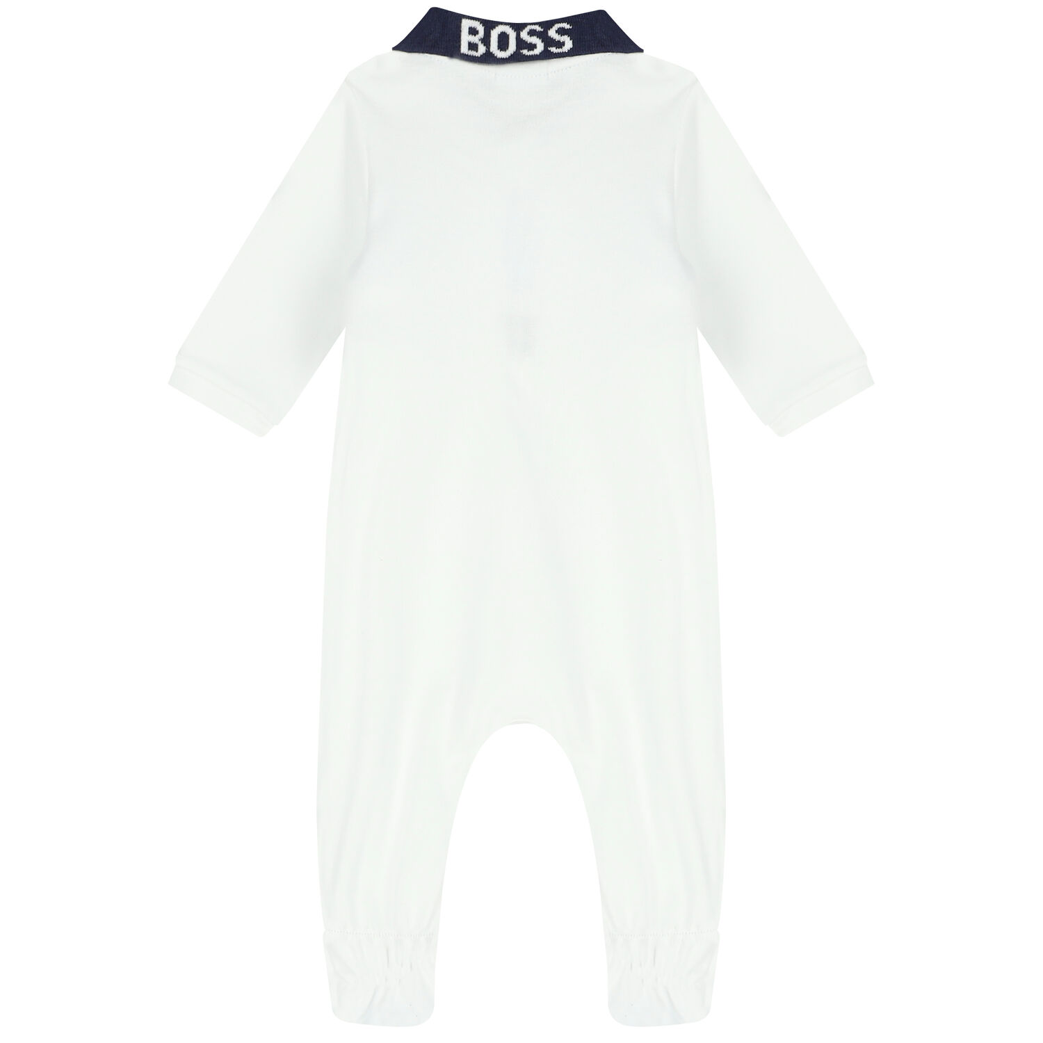 Baby Boys White Logo Babygrow, 2, hi-res