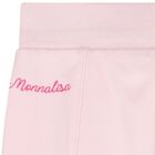 Younger Girls Pink Ruffle Joggers, 1, hi-res