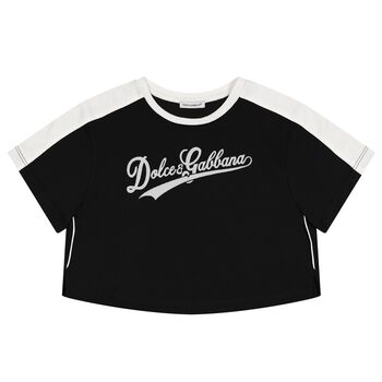 Girls Black Logo T-Shirt