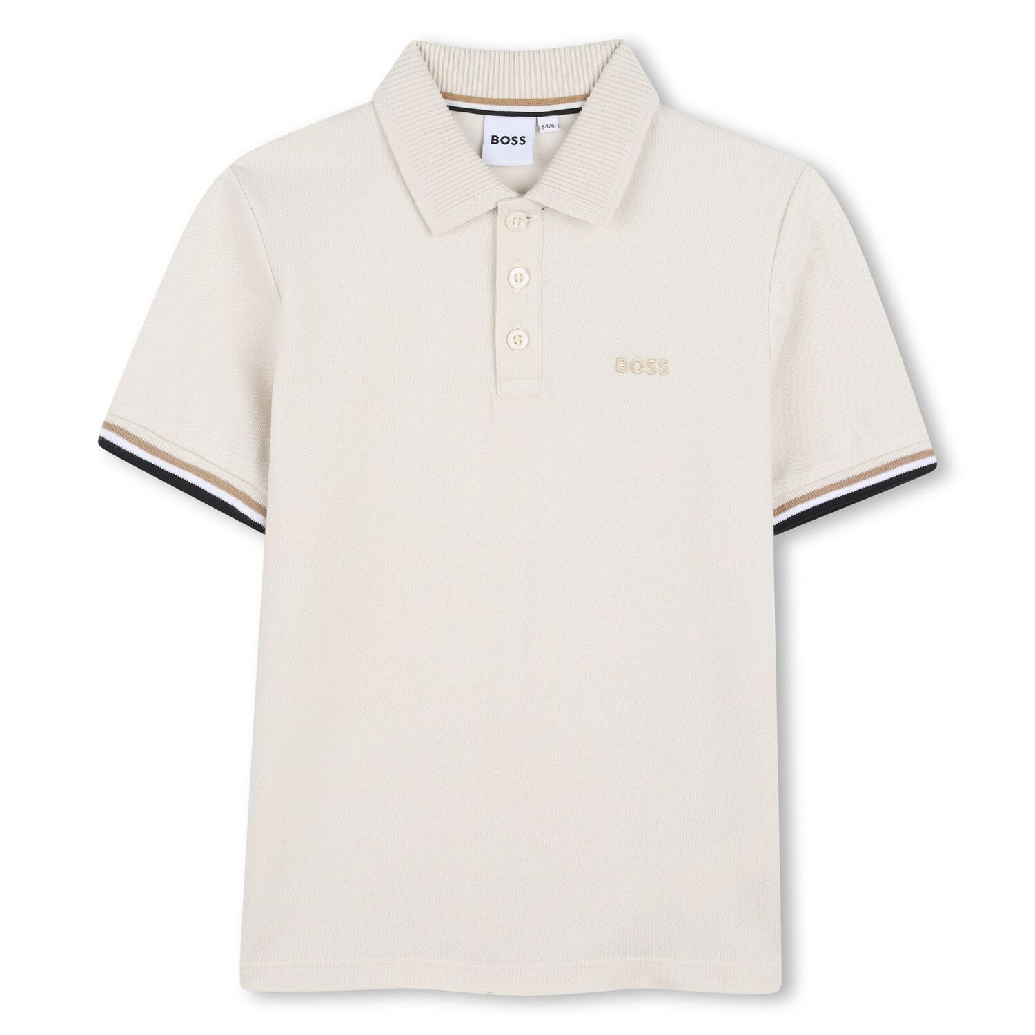 Boys Mini-Me Ivory Logo Polo Shirt, 1, hi-res