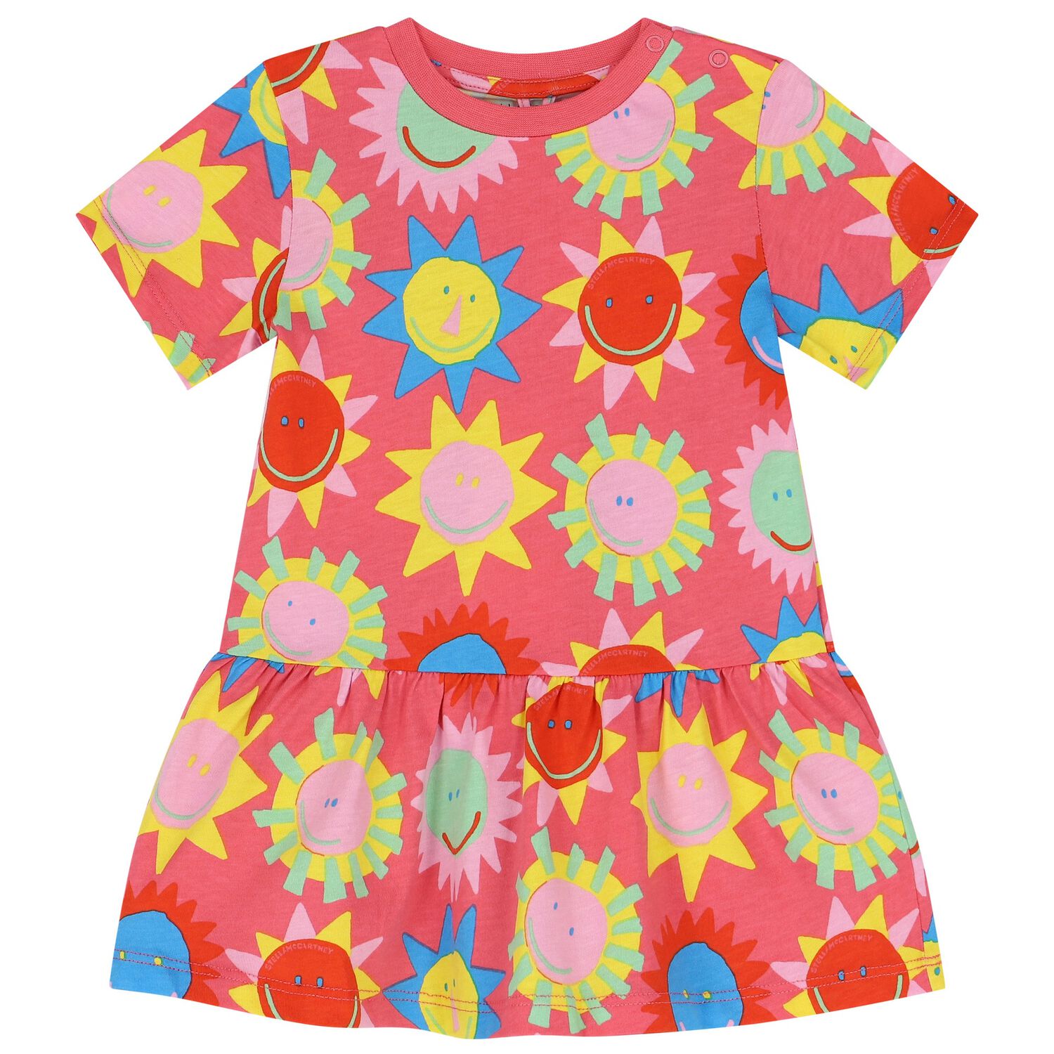 Younger Girls Pink Sun Dress, 1, hi-res