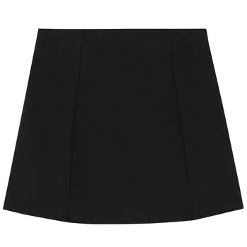 Girls Black Logo Skirt