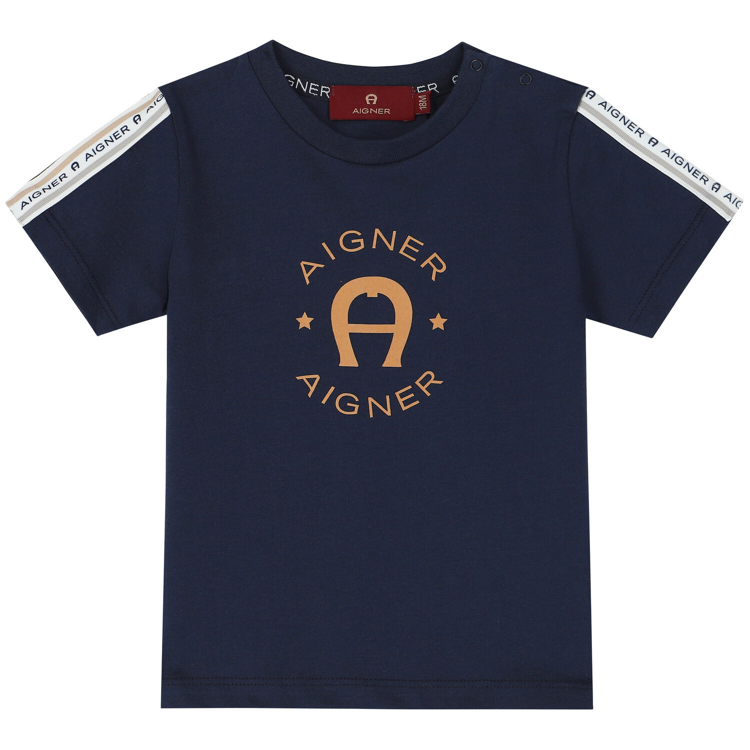 Younger Boys Navy Logo T-Shirt, 1, hi-res