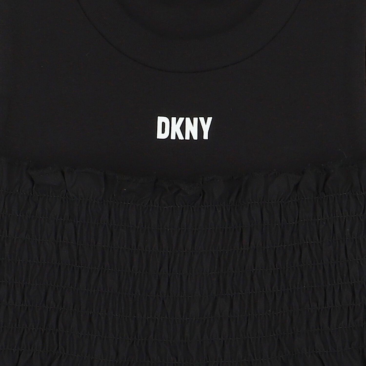 Girls Black Logo Dress, 1, hi-res