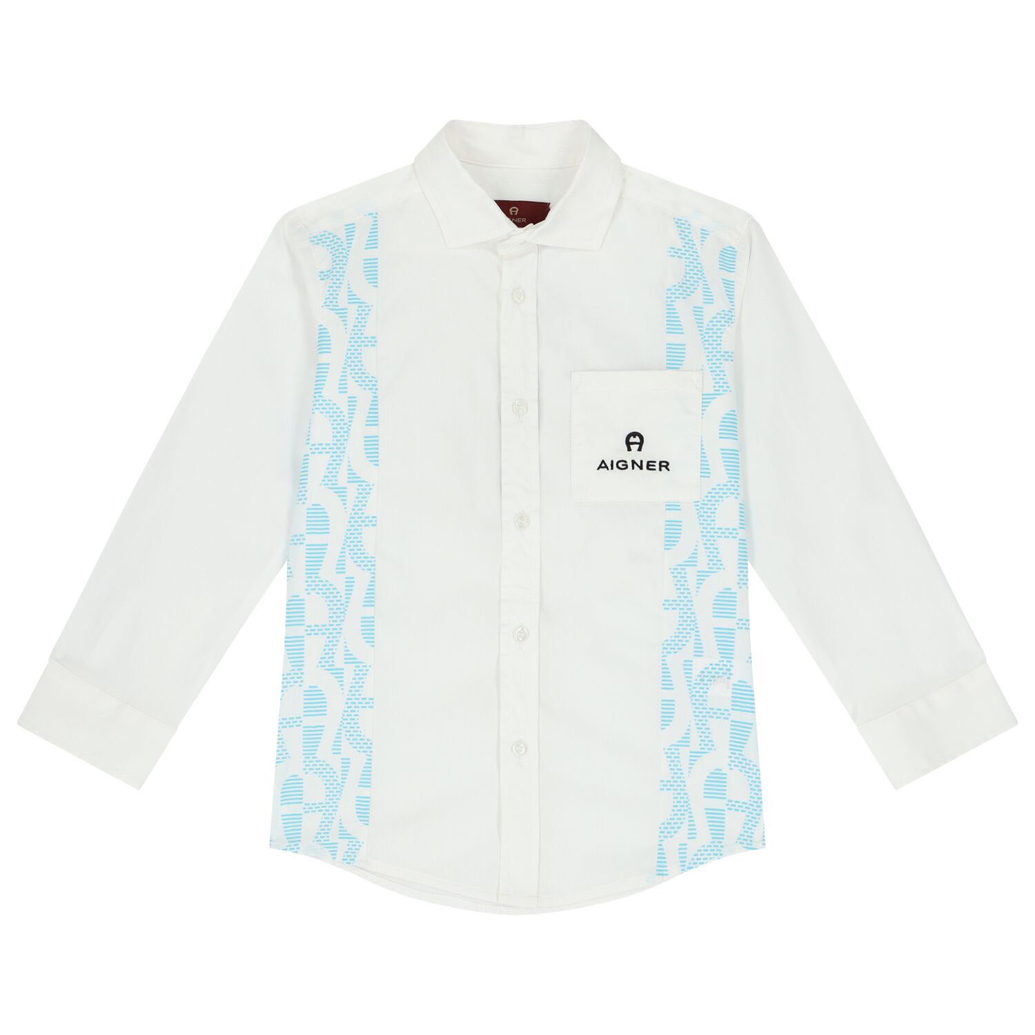 Boys White Logo Shirt, 1, hi-res image number null