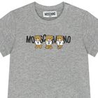Grey Teddy Bear Logo T-Shirt, 6, hi-res