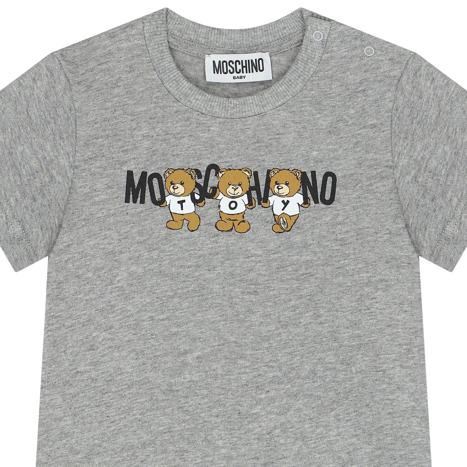 Grey Teddy Bear Logo T-Shirt, 6, hi-res image number null