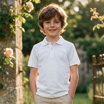 Boys White Polo Shirt