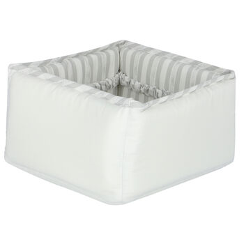 White & Grey Baby Accessory  Basket