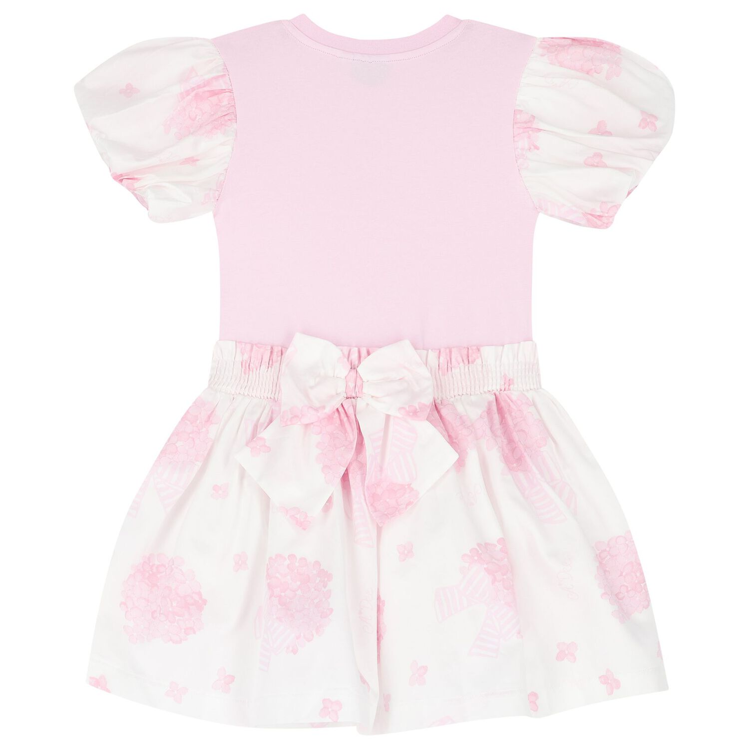 Girls Pink & White Floral Print Dress, 1, hi-res image number null