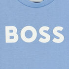 Younger Boys White Logo Polo Shirt, 1, hi-res