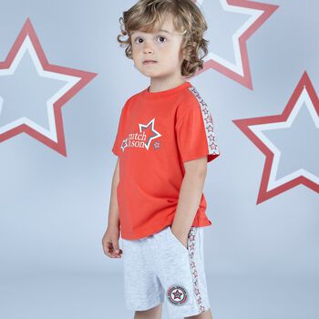 Boys Grey Logo Shorts
