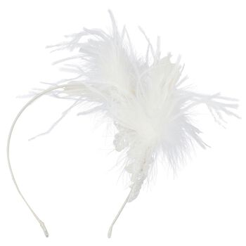 Girls White Feather Miracle Headband