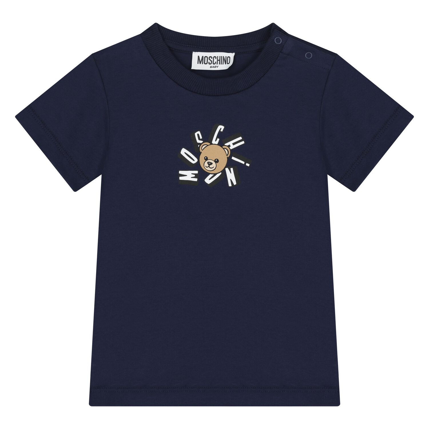 Younger Navy Blue Teddy Bear Logo T-Shirt, 2, hi-res