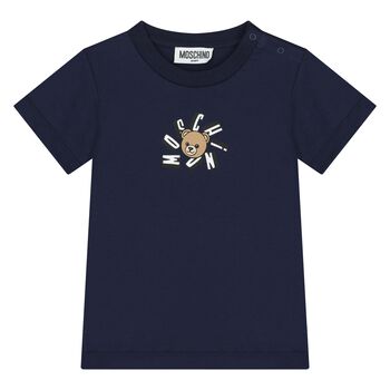 Younger Navy Blue Teddy Bear Logo T-Shirt