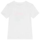 Girls White Logo T-Shirt, 2, hi-res
