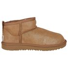 Girls Chestnut Brown Classic Ultra Mini Suede Boots , 1, hi-res