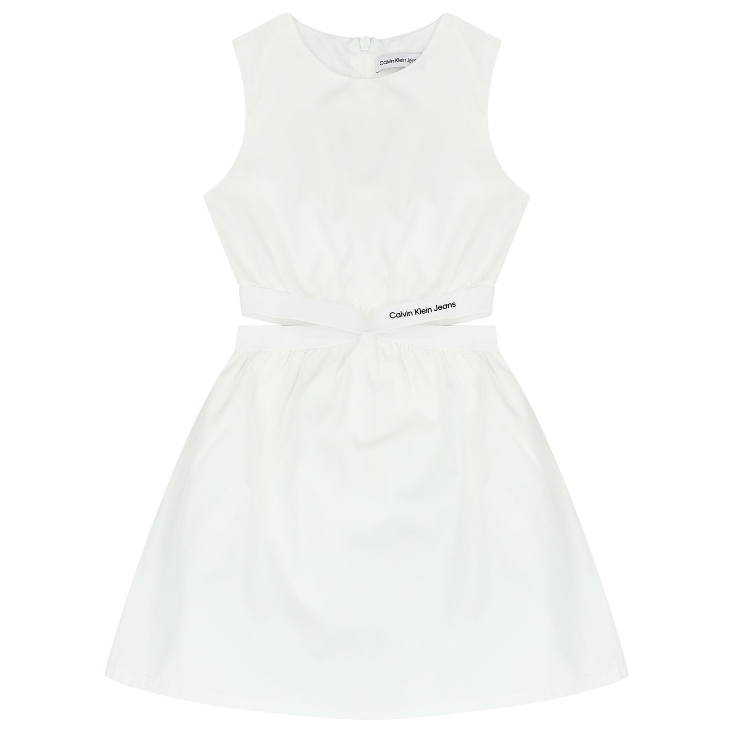 Girls White Logo Dress, 1, hi-res image number null