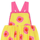 Younger Girls Yellow & Pink Flower Jumpsuit, 1, hi-res