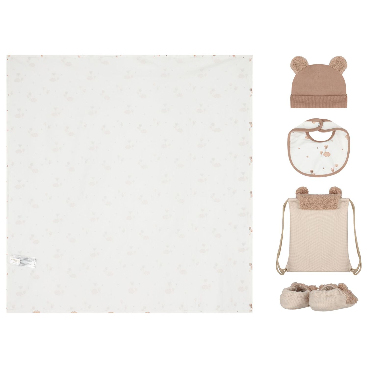 Ivory & Beige Teddy Bear Gift Set, 1, hi-res