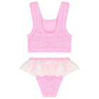 Girls Bubblegum Pink Crinkle Bikini, 1, hi-res