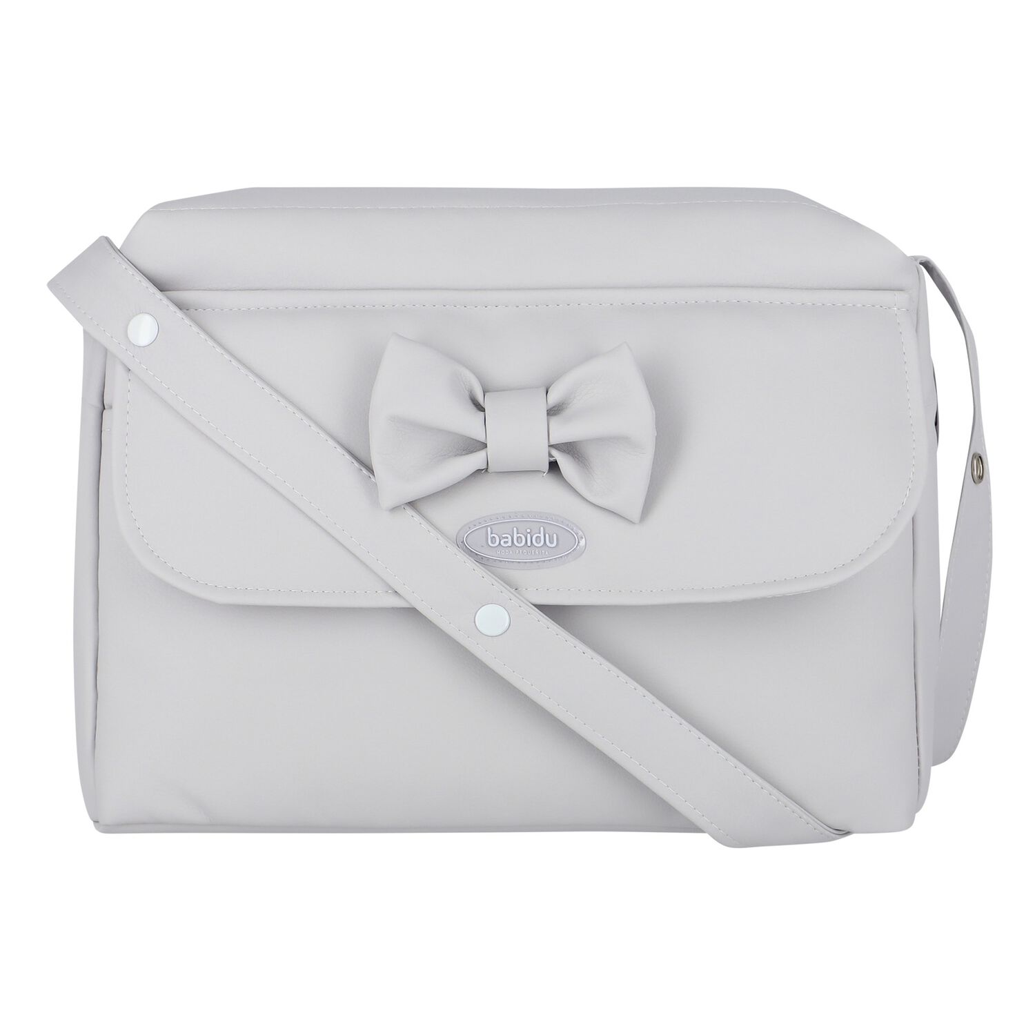 Grey Bow Baby Changing Bag, 2, hi-res
