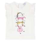 Younger Girls Pink & White Skirt Set, 1, hi-res