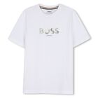 Boys White Logo T-Shirt, 2, hi-res