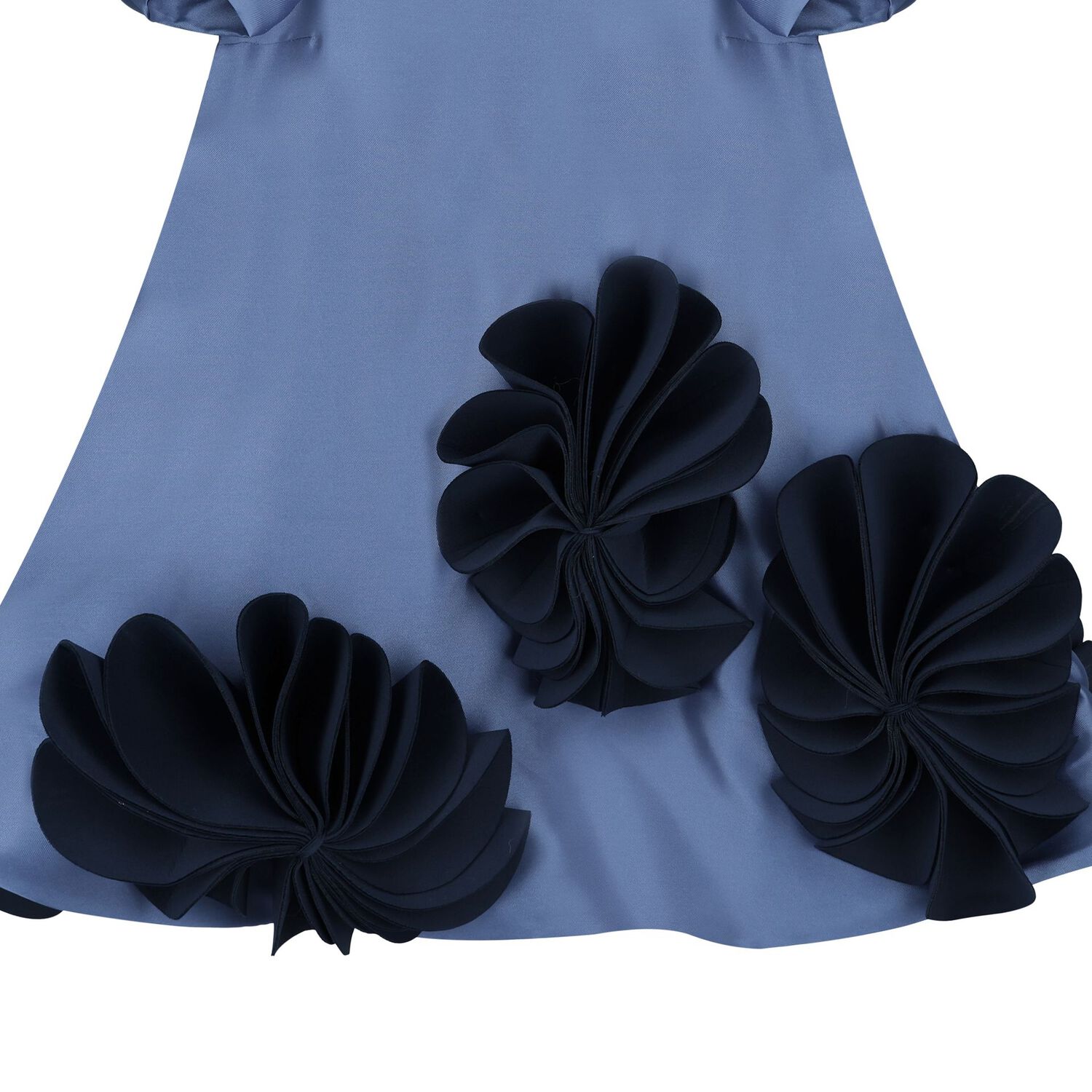 Girls Blue Floral Dress, 1, hi-res