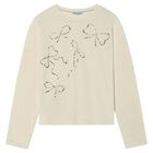Girls Beige Embellished Long Sleeve Top, 3, hi-res