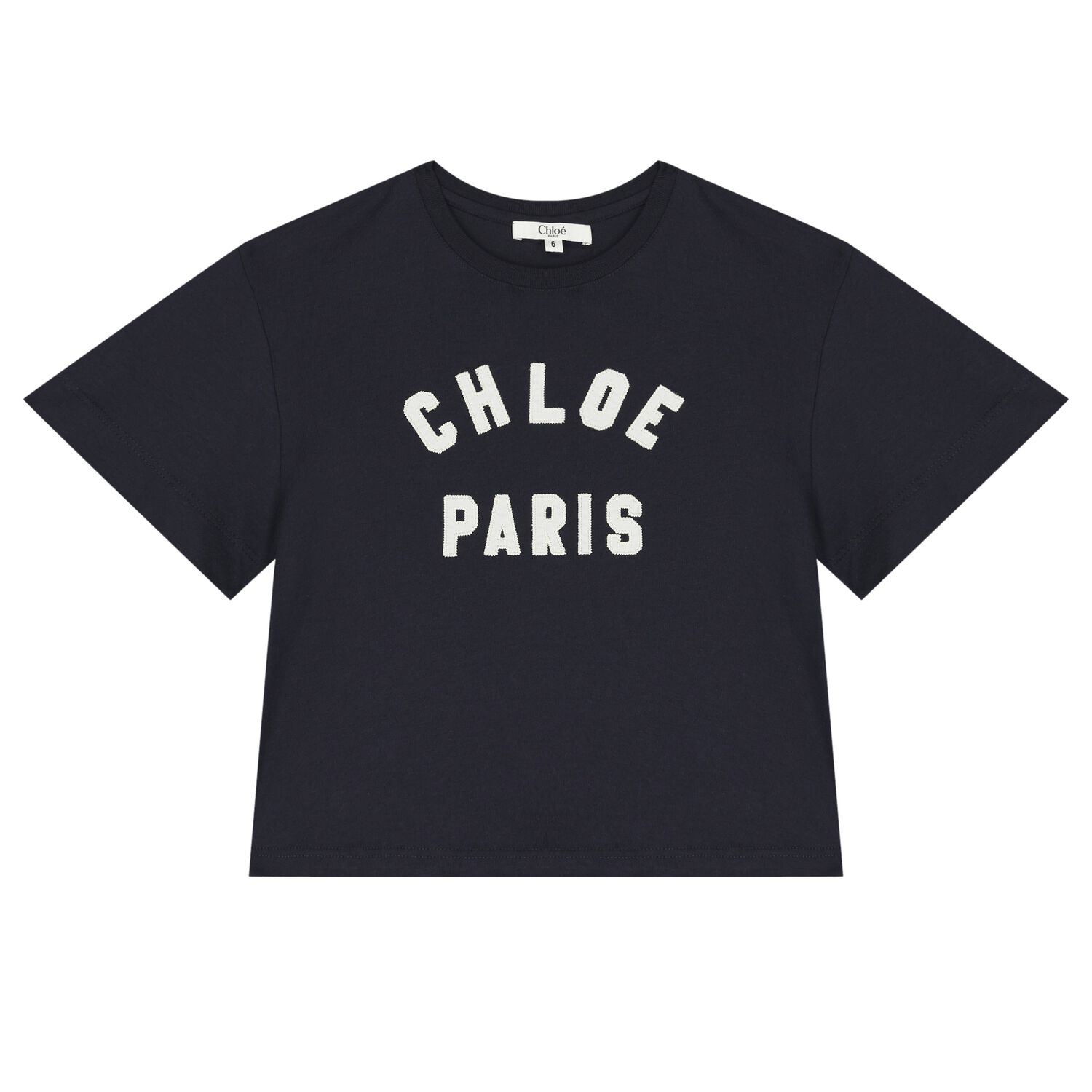 Girls Navy Blue Logo T-Shirt, 2, hi-res