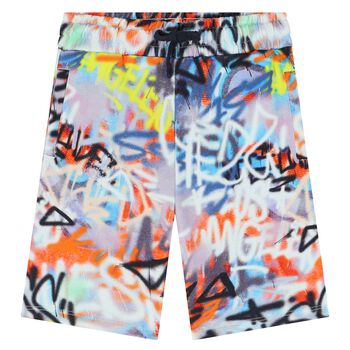 Graffiti Logo Patterned Shorts