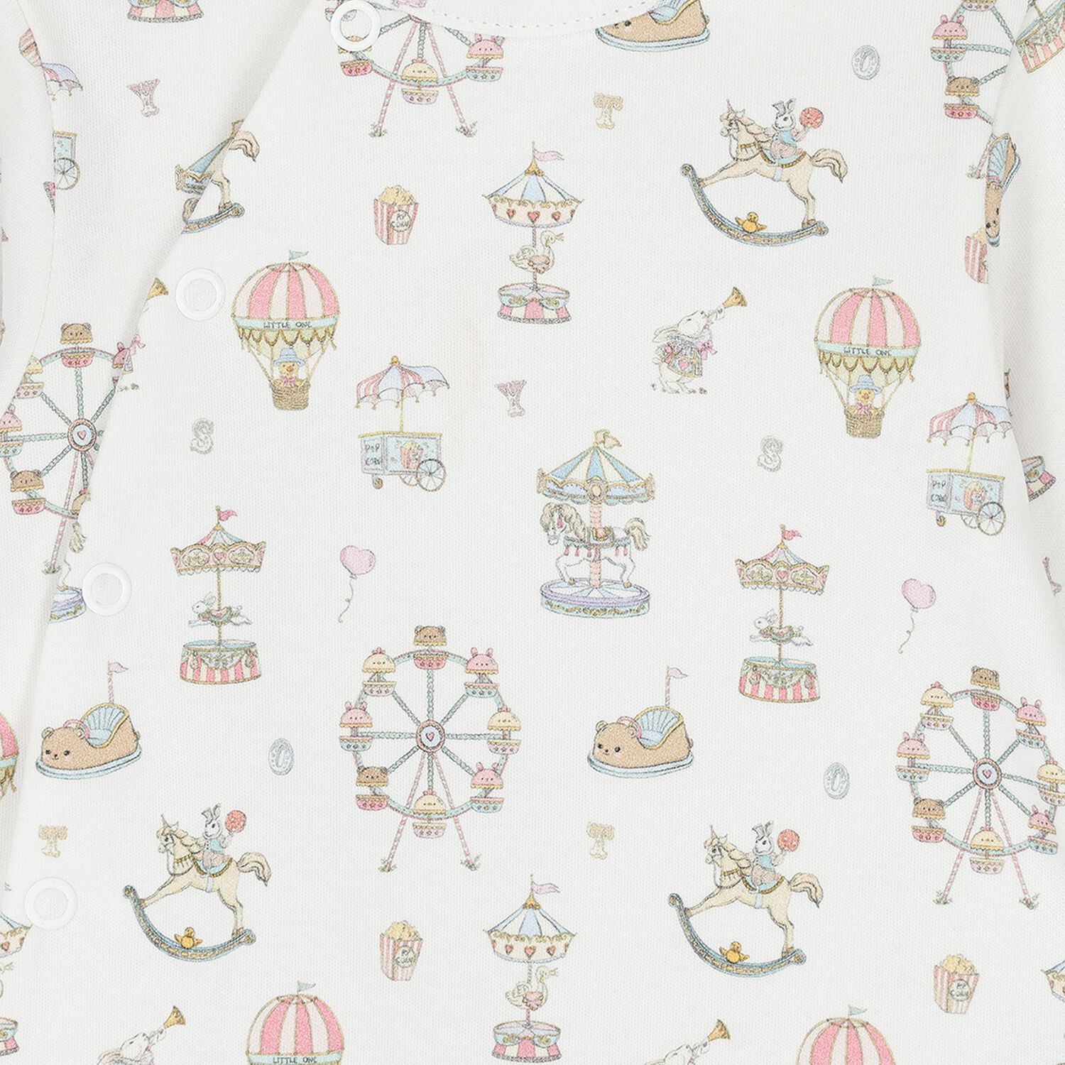 White Carousel & Hot Air Balloon Babygrow Gift Set, 1, hi-res