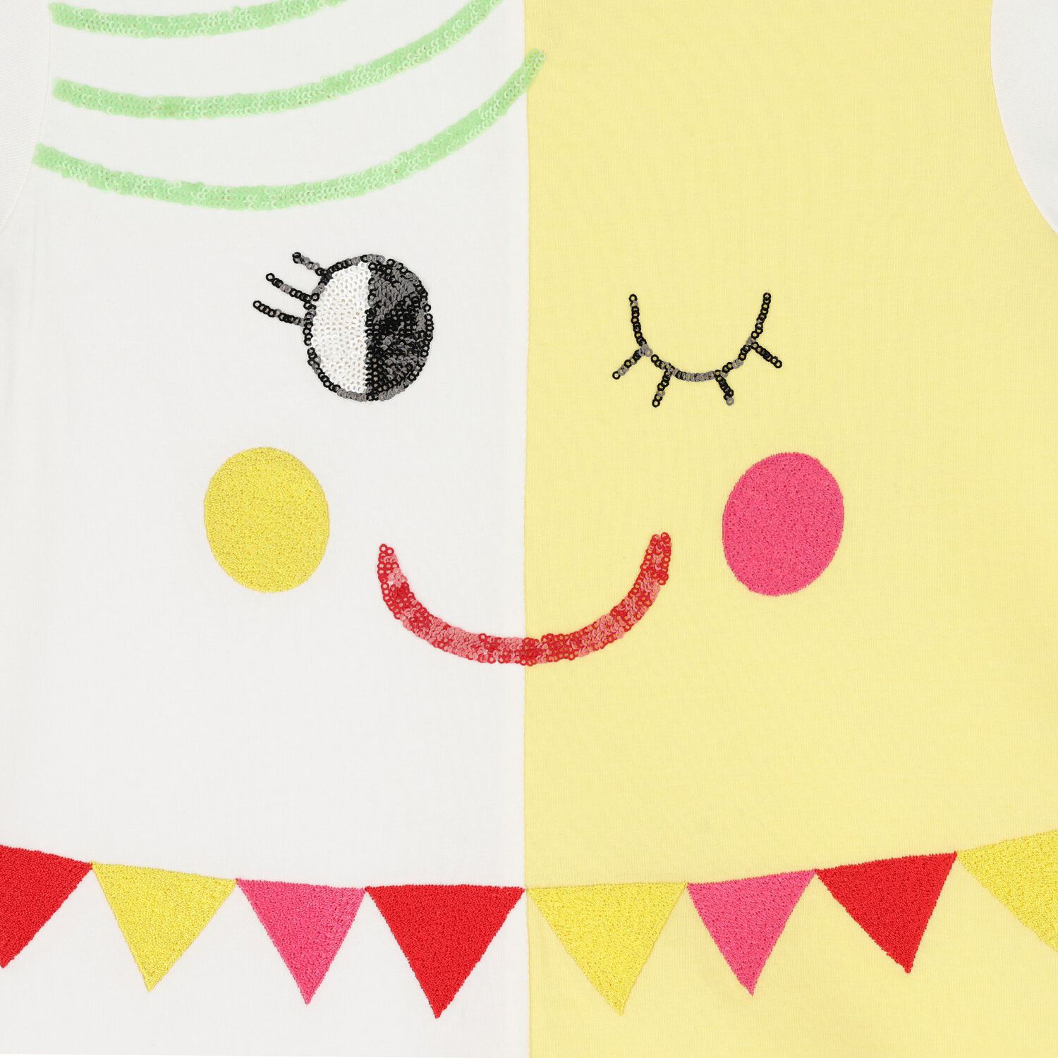 Girls White & Yellow Dress, 1, hi-res