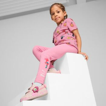 Baby Girls Pink Trolls Suede Trainers