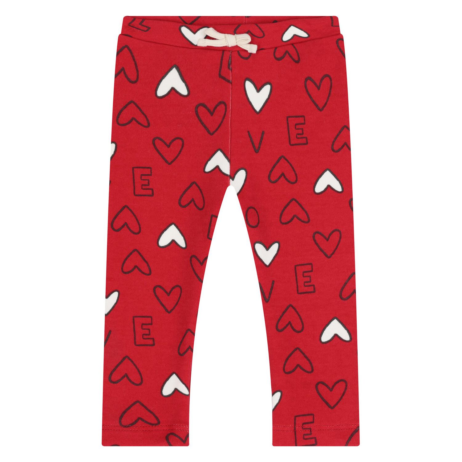 Baby Girls Red & Ivory Leggings Set, 2, hi-res