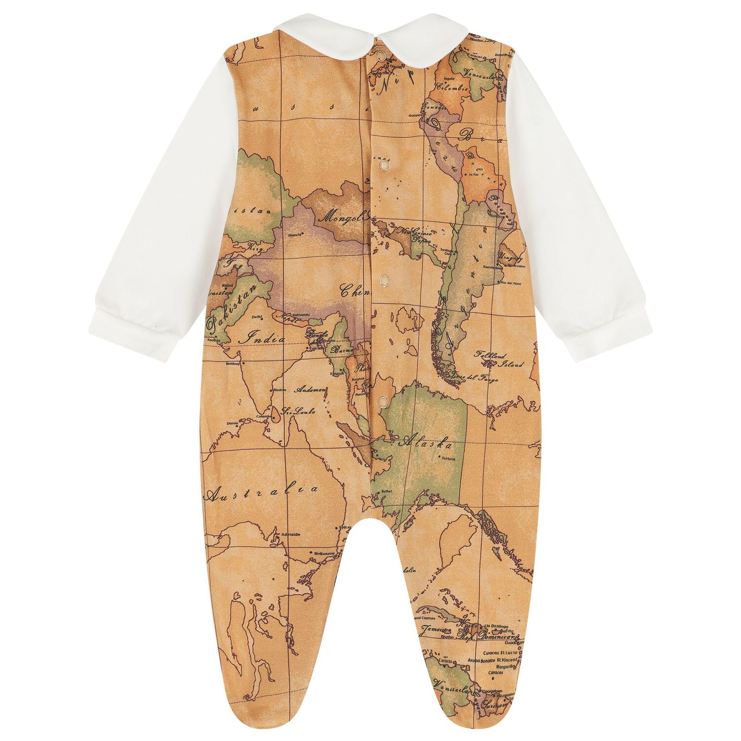 Beige & Ivory Geo Map Babygrow Gift Set, 1, hi-res