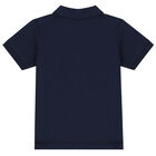 Younger Boys Navy Logo Polo Shirt, 1, hi-res