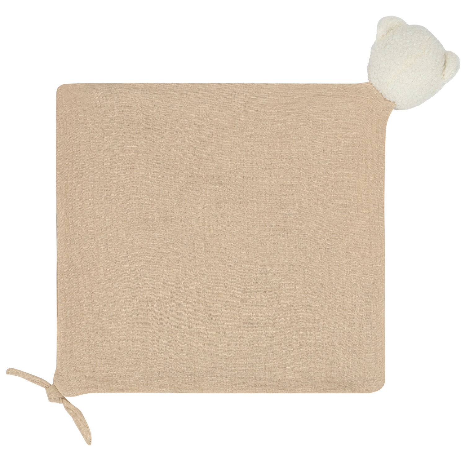 Ivory & Beige Polar Bear Baby Doudou Comforter, 1, hi-res image number null