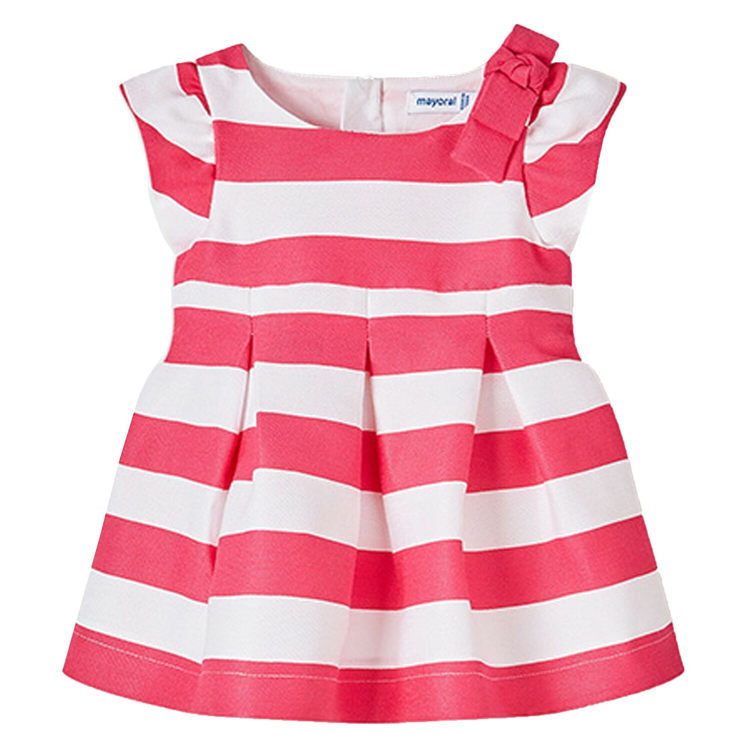 Younger Girls Pink & White Striped Dress, 1, hi-res image number null