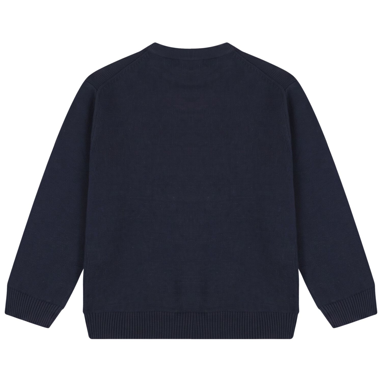 Boys Navy Blue Knitted Jumper, 1, hi-res