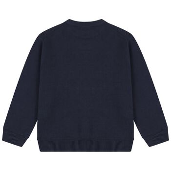 Boys Navy Blue Knitted Jumper