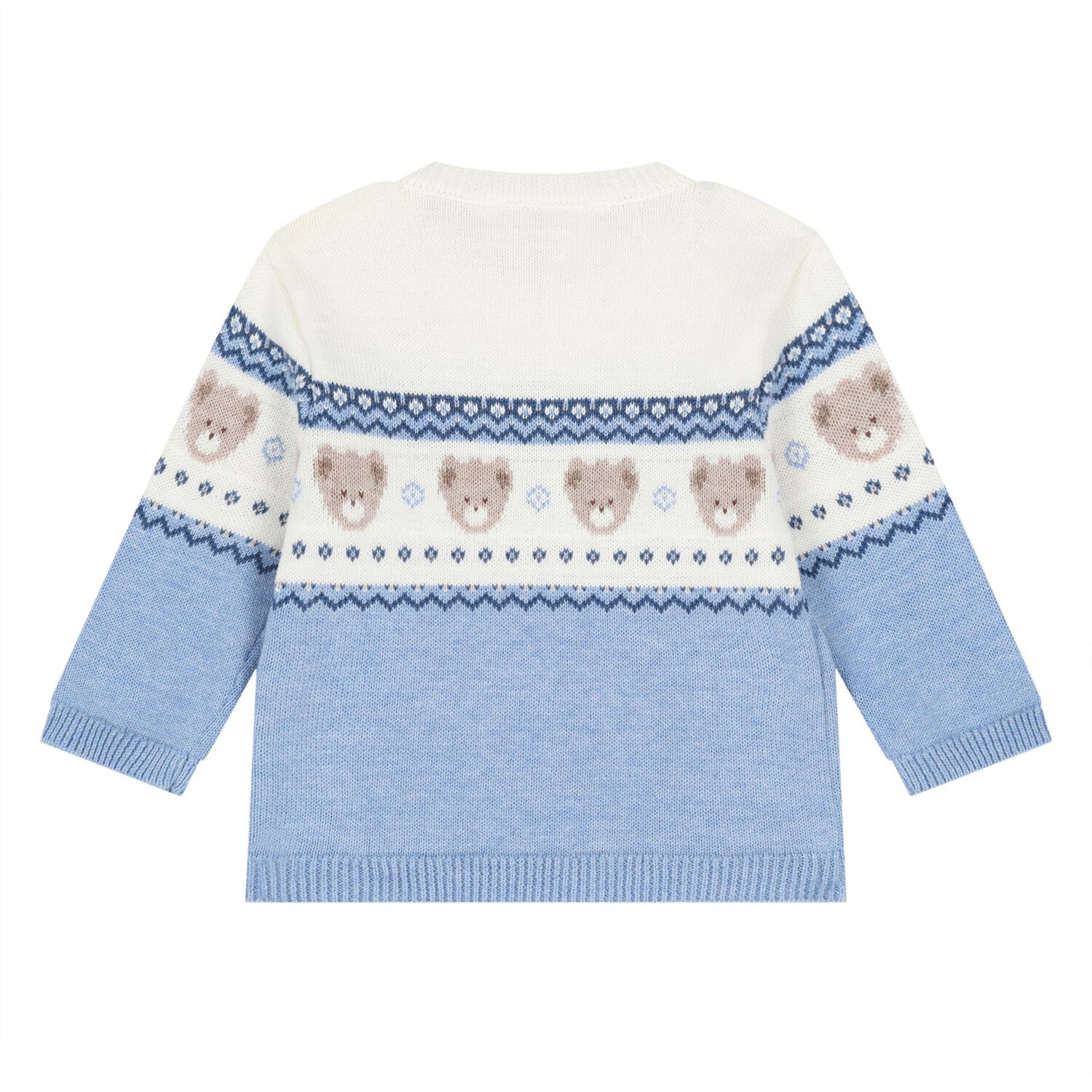 Younger Boys Blue & Ivory Teddy Bear Trouser Set, 1, hi-res
