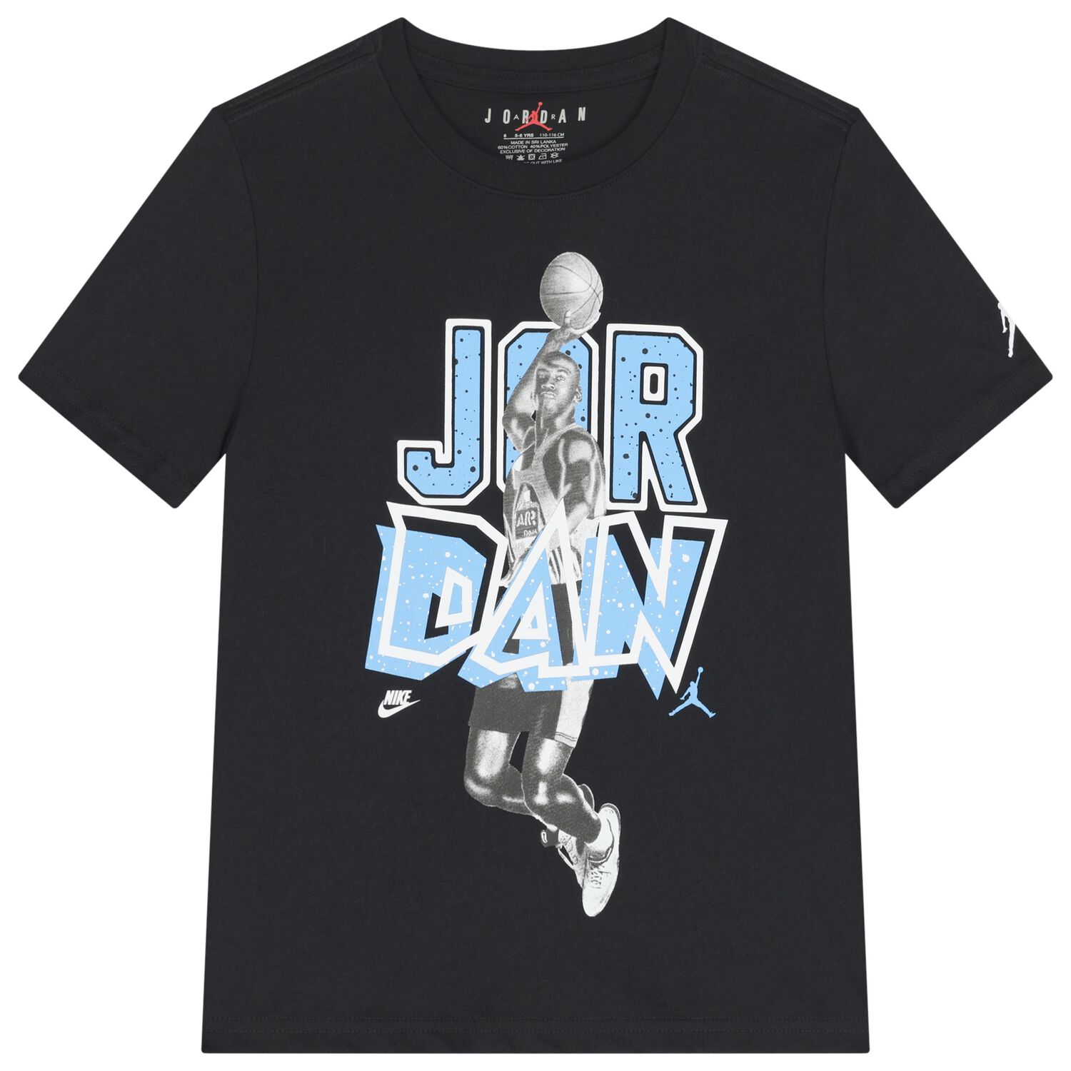 Boys Black Jordan T-Shirt, 1, hi-res
